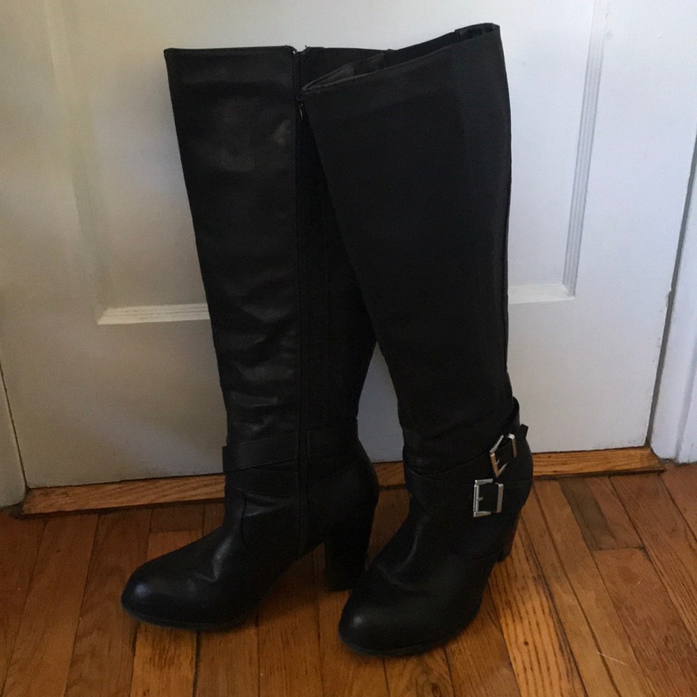 Torrid 10 wide calf faux leather boots